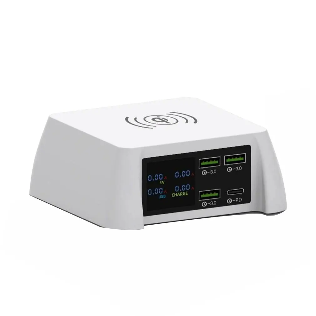 

100W 4-Port Desktop Charging Station Wireless Charging Station For Multiple Devices Charger Multi-Port Usb Charging Station