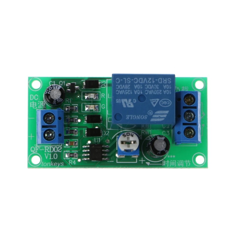 

DC 12V To 30V DC/250V AC 0-60S Adjustable Delay Timer Switch NE555 Relay Module