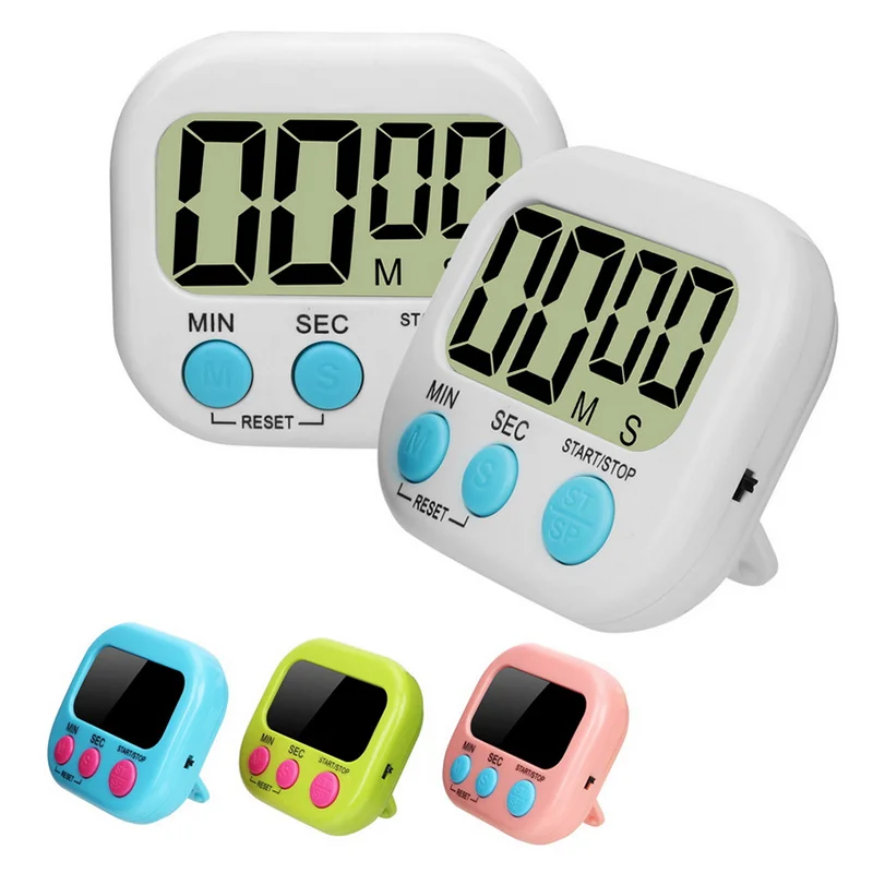 

Kitchen Digital Timer Digits Countdown Loud Alarm Magnetic Backing Stand With Large LCD Display For Cooking Baking Timing