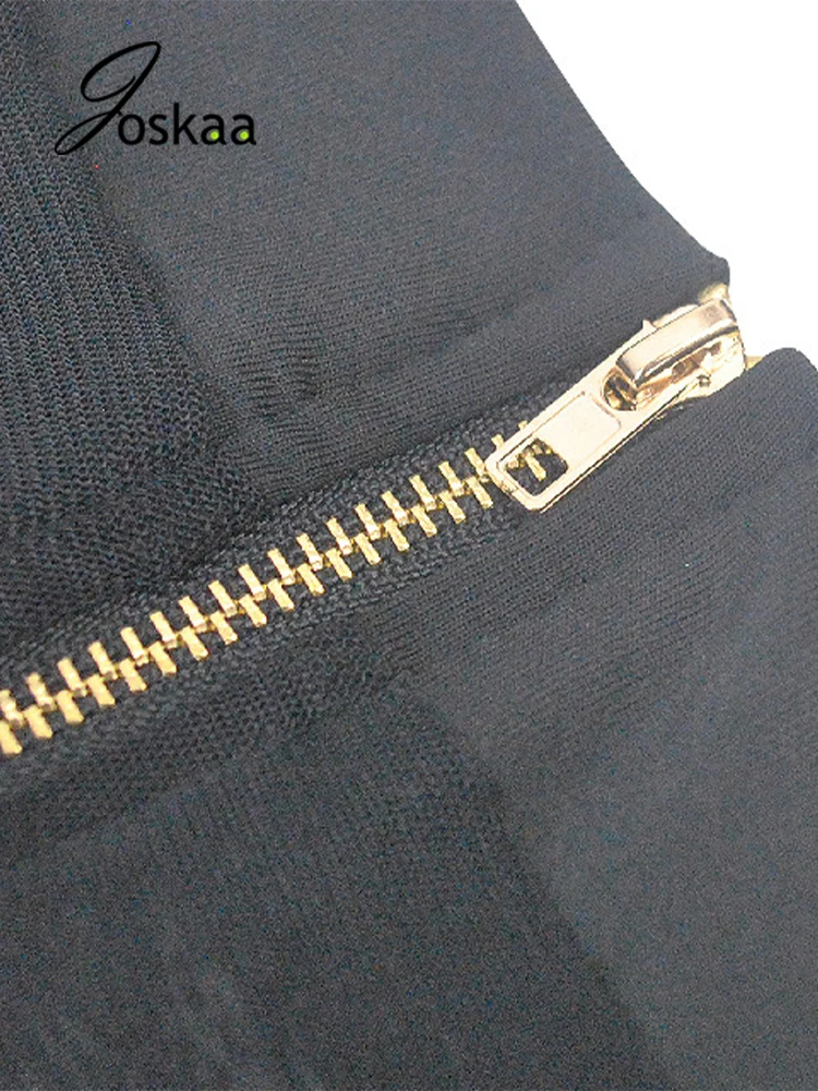 

Joskaa Solid Mesh Patchwork Ruched Full Sleeve Zipper Bodycon Jumpsuits Summer Women Sexy Night Club Rompers Streetwear 2021