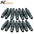 3 шт. Mini 3 4 5 6 7 8 9-контактный штекер Din с пластиковыми кабелями для пайки адаптер рукоятки DIY разъем