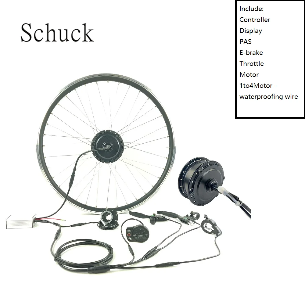 Schuck заднее вращающееся колесо 36V250W набор для преобразования электрического велосипеда водонепроницаемый кабель колесный мотор с LED900S дисплеем