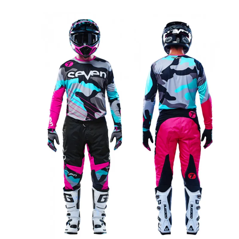 

NEW 2021 Green Seven Motocross Jersey and Pants MX Gear Set Combo mtb Off Road FLEXAIR motorcycle racing equipment