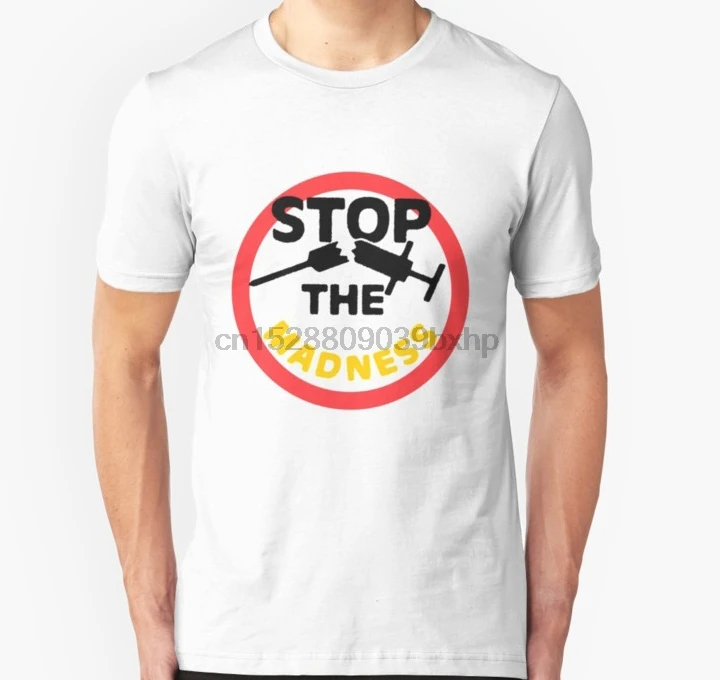 

Men tshirt Stop The Madness No Drugs Logo 80s Unisex T Shirt women T-Shirt tees top