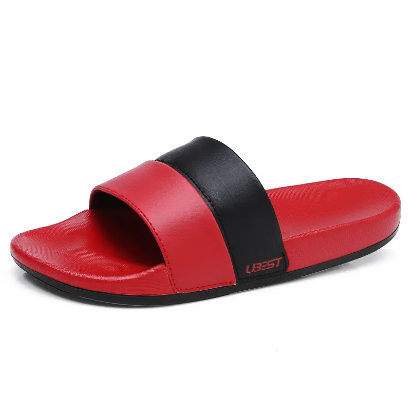Mens Summer Casual Leisure Slip-on Fashion Shoes Lightweight Eva Flat Anti-slip Hard-wear Slippers Beach Swimming Indoor Slides