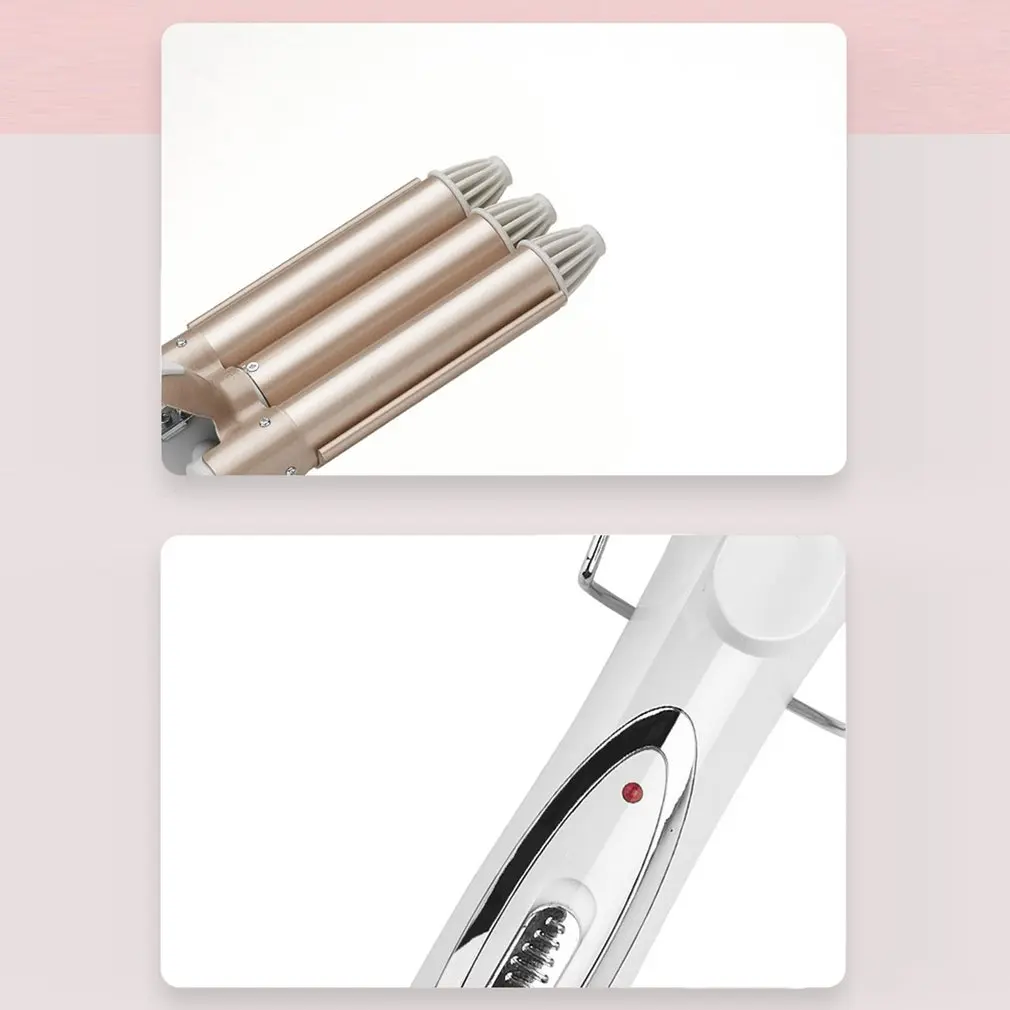 

Dropshipping in stock! 3-stick Hair Roll Head 3-tube Egg Roll Hair Stick Water Ripple Large Curling Iron Hair Curler Electric