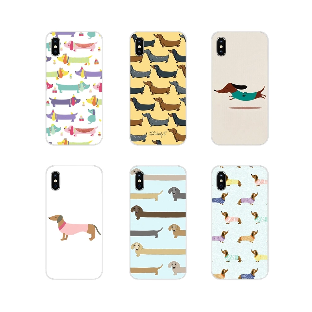 TPU чехол для мобильного телефона Такса Doxie Flower Dog Puppy huawei G7 G8 P7 P8 P9 P10 P20 P30 Lite Mini Pro P Smart