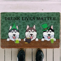 husky drunk lives matter doormat 3d all ove printed non slip door floor mats decor porch doormat 03