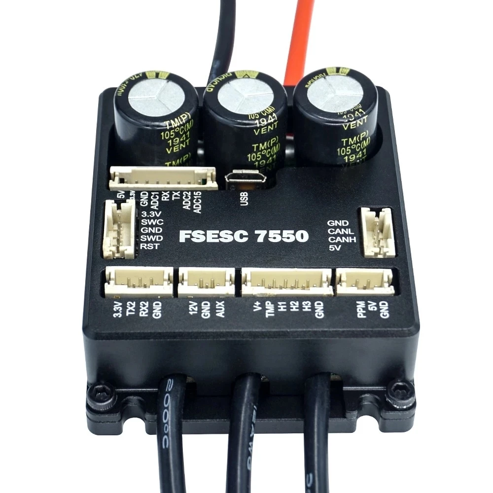 Новый контроллер электродвигателя Flipsky 160A 75V с двойным ESC FSESC 7550 совместим VESC 6 для