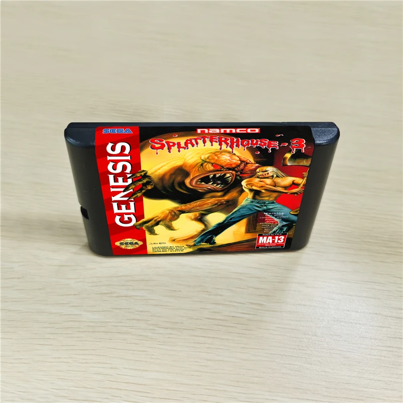 Игровой картридж splaterhouse для консоли MegaDrive Genesis 3 16 бит|game cartridge bits|cartridge bitcartridge game |