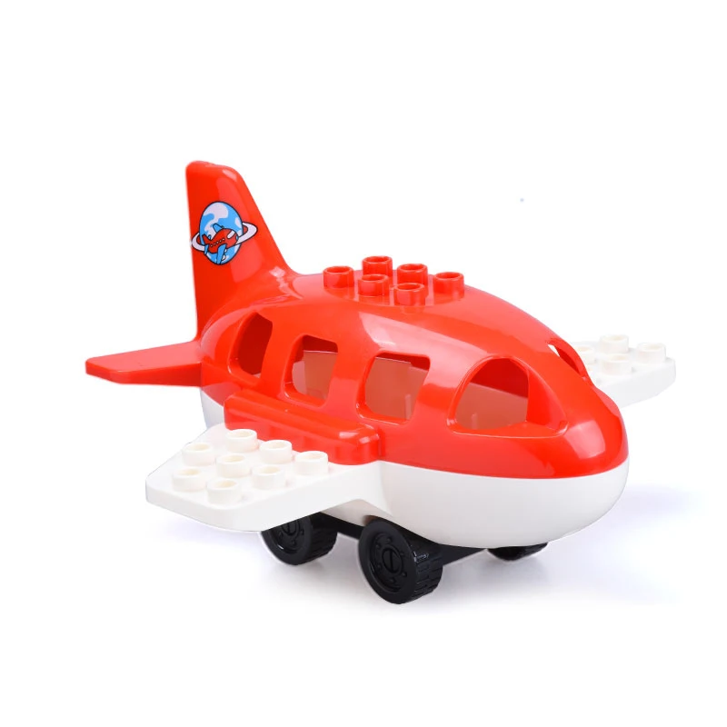 Duplos самолет аэропорт модель самолета фигурка большой строительный Набор кубиков