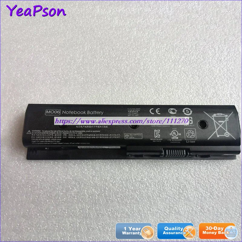 Yeapson 11 1 V 62Wh настоящий MO06 MO09 TPN C106 671567 421 Аккумулятор для ноутбука hp ENVY m6 1110ew 1117tx