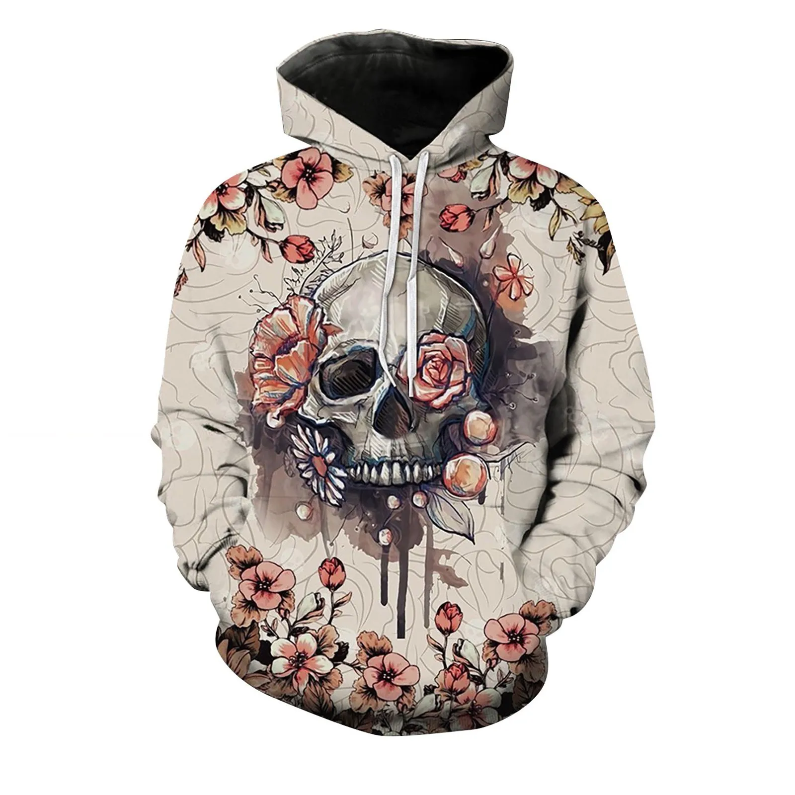 

Halloween Oversized Hoodie Sweatshirt Women Skull Printed Casual Funny Ladies Pullover Winter Clothes Women Sudadera Mujer