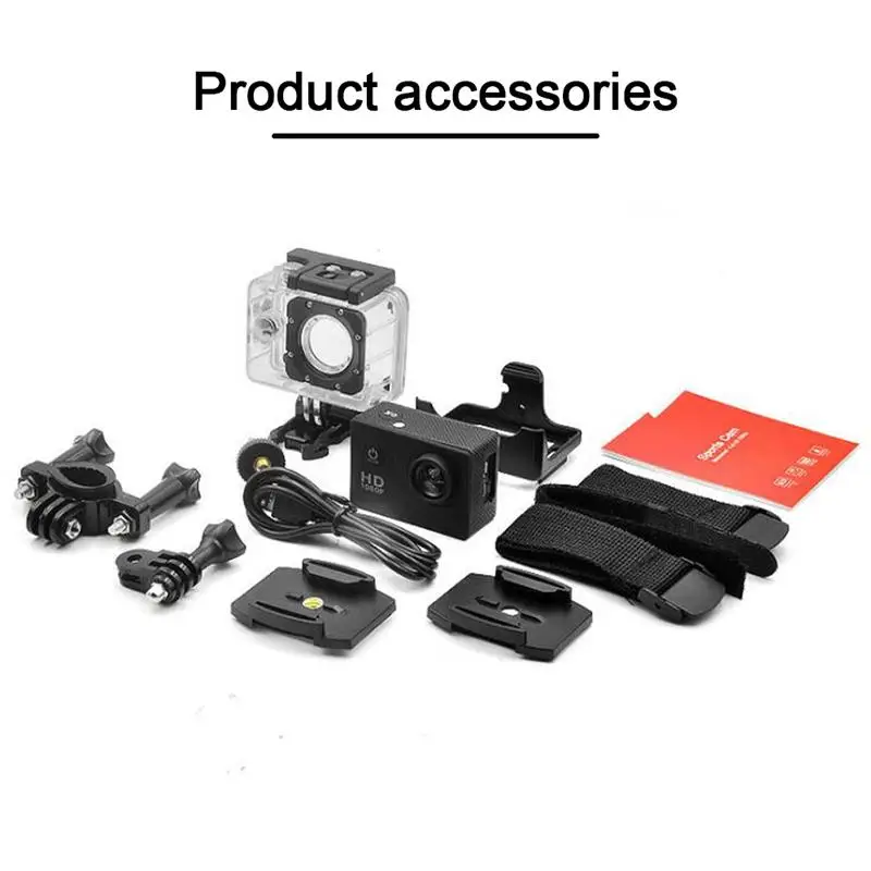 

1080P Action Camera Waterproof Sport Camera DV Video Recorder Camera W/LCD Screen For Skiing Cycling Driving Diving Recorder