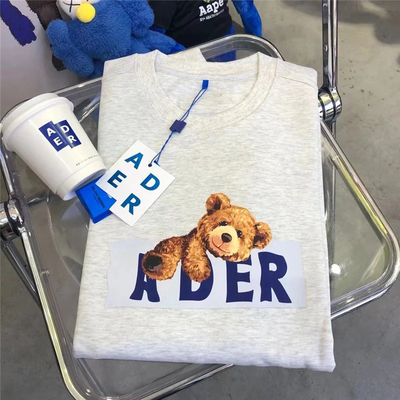 

Свитшоты с надписью «Bear Ader Error» для мужчин и женщин, черные, серые, белые свитшоты с круглым вырезом наилучшего качества 1:1, худи