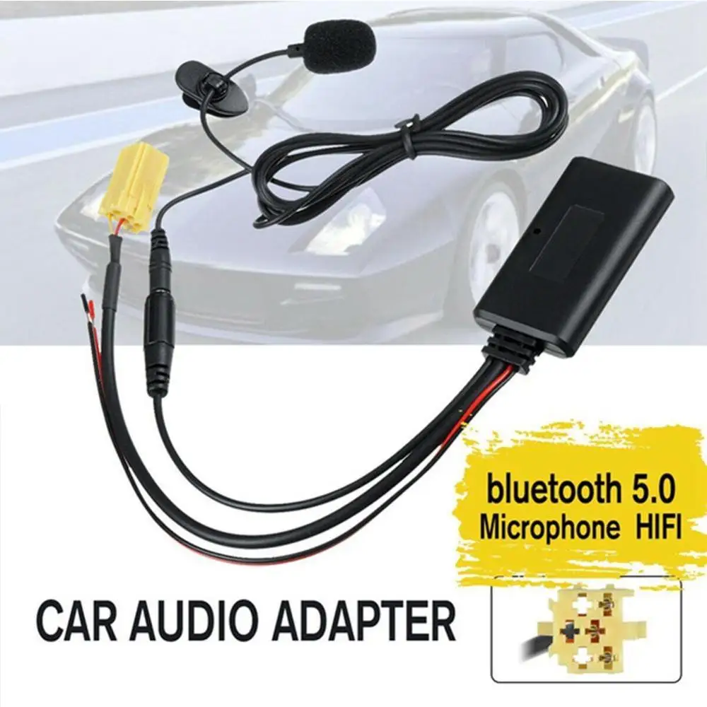 Bluetooth беспроводной аудиокабель с разъемом AUX микрофон ISO радио бесплатный вызов
