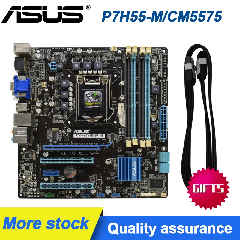 ASUS P7H55 M/CM5575 PC материнская плата LGA1156 DDR3 H55 набор материнских плат для настольных