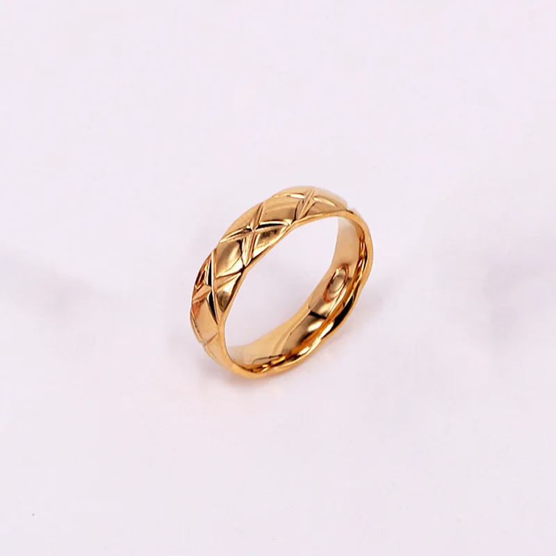 Женское кольцо из титановой нержавеющей стали с перекрестной сеткой | Украшения