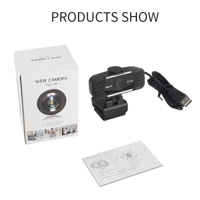 

Newest 4K 1080P Auto Focus Webcam Computer with Microphone Noise-reducing Camera USB Free Drive for PC Laptop Live Conference