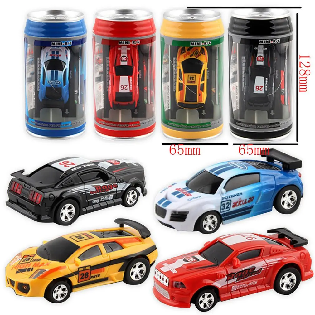 

4 Colors 20Km/h Coke Can Mini RC Car Radio Remote Control Micro Racing Car 4 Frequencies Toy For Kids Gifts RC Models