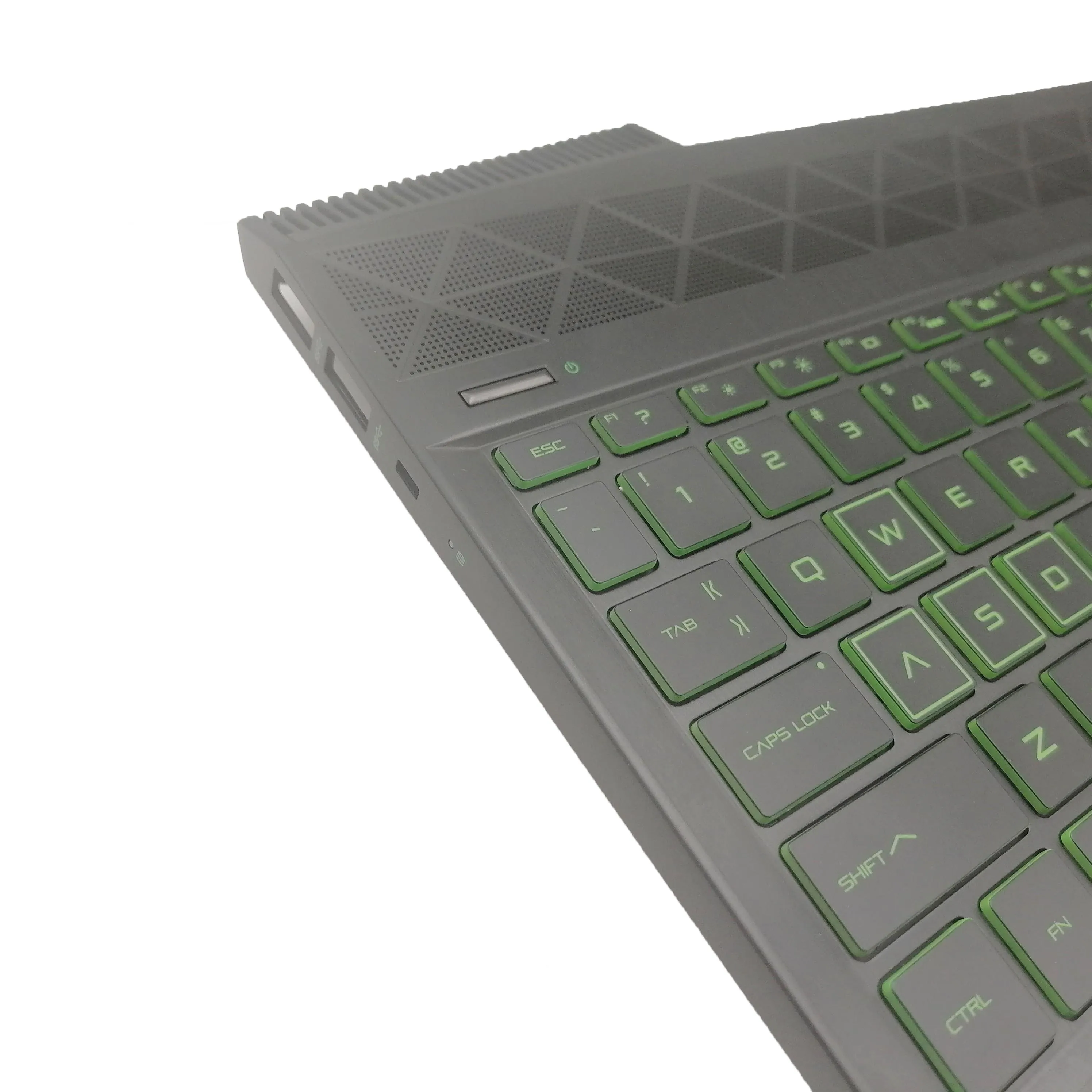 Barato Nuevo Para HP Pavilion 15-CX Serie TPN-C133 Portátil Cubierta Superior Con Reposamanos Con Verde Teclado Retroiluminado