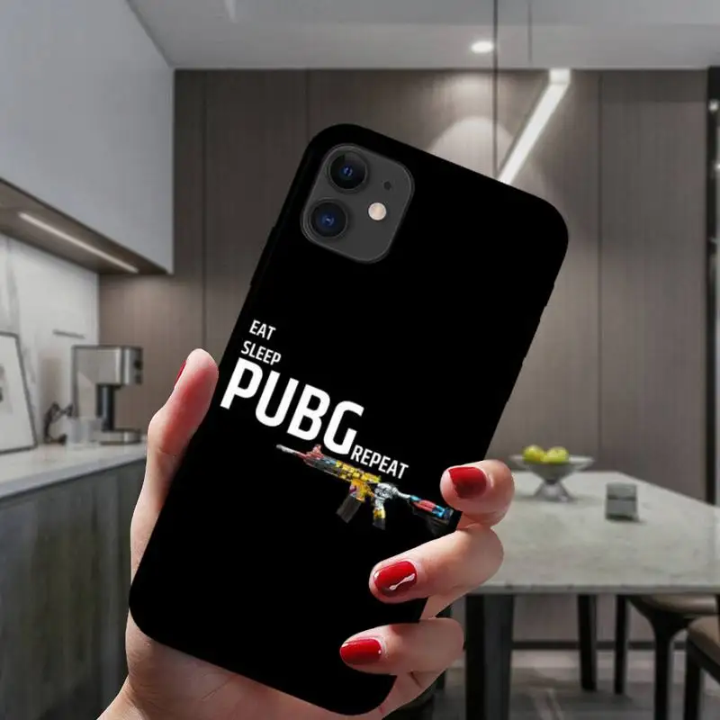 

PUBG Game Helmet Logo Phone Case For IPhone 6 6s 7 8 Plus X Xs Xr Xsmax 11 12 Pro Promax 12mini