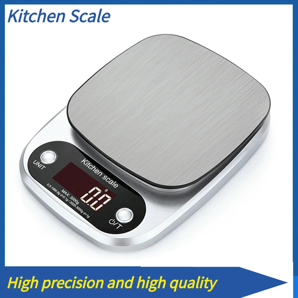 

New Home Kitchen Scale Electronic Scale 0.1g Food Gift Stainless Steel Electronic Platform Scale 1g Scale Digital Baking Scale