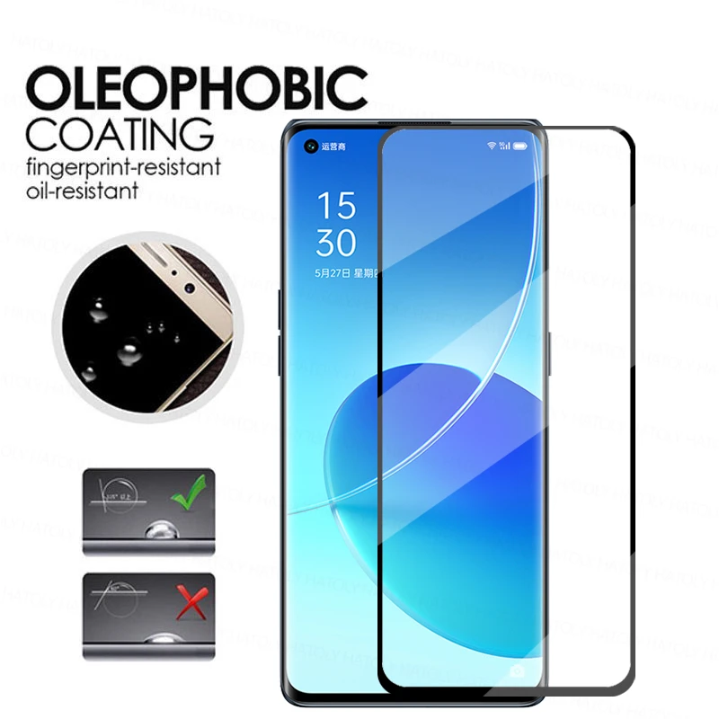 Protector de pantalla de vidrio 2 en 1 para Oppo Reno6 Pro, pel&iacute;cula de vidrio templado para tel&eacute;fono Oppo Reno6 Pro-1