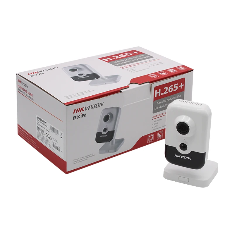 Hikvision DS 2CD2443G0 IW 4 МП WiFi IP камера PoE IR Fixed Cube Беспроводная со встроенным микрофоном и