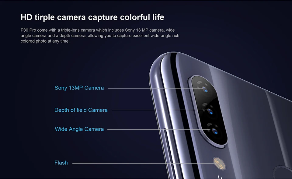 HOMTOM P30 pro Android 9,0 MTK6763 Восьмиядерный 4 Гб 64 Гб стеклянный чехол для смартфона 6,41 дюймов 4000 мАч 4G FDD-LTE мобильный телефон