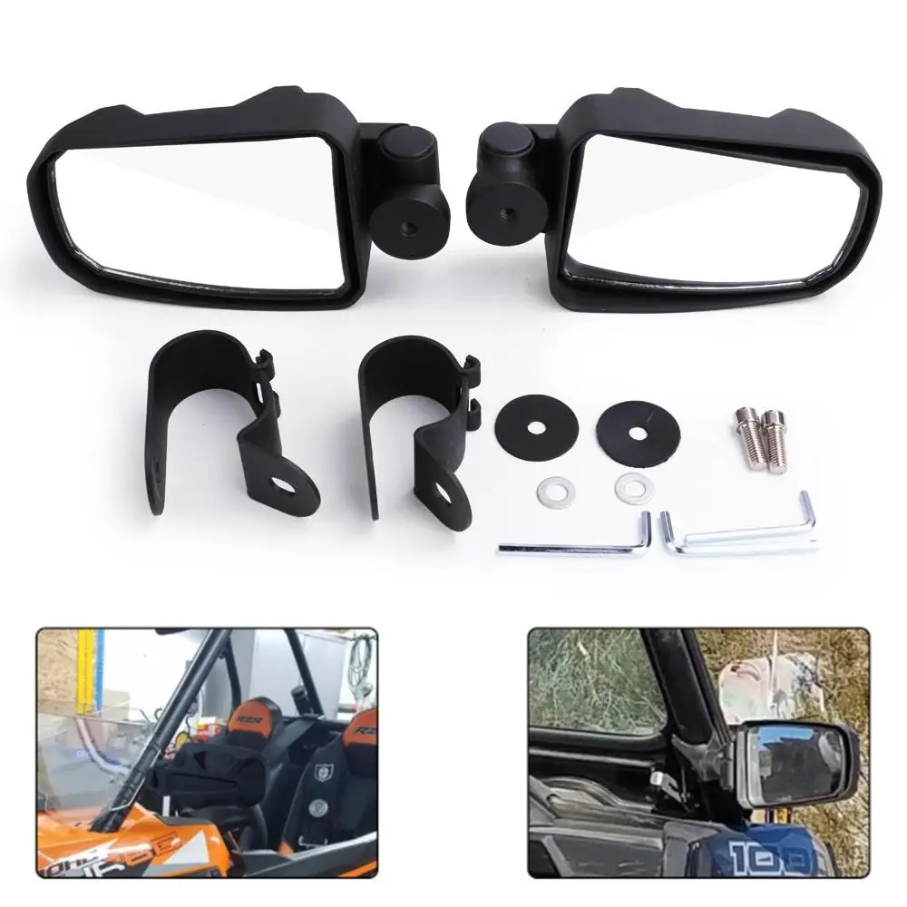 

1 Pair Universal Rear View Mirror 1.75 inch Round Tube UTV Side Rear View Mirror Motorcycle Rearview Mirror For Various Size Utv