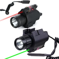 tactical combo led flashlight redgreen laser sight fits 20mm rail pistol rifle airgun shooting accessories