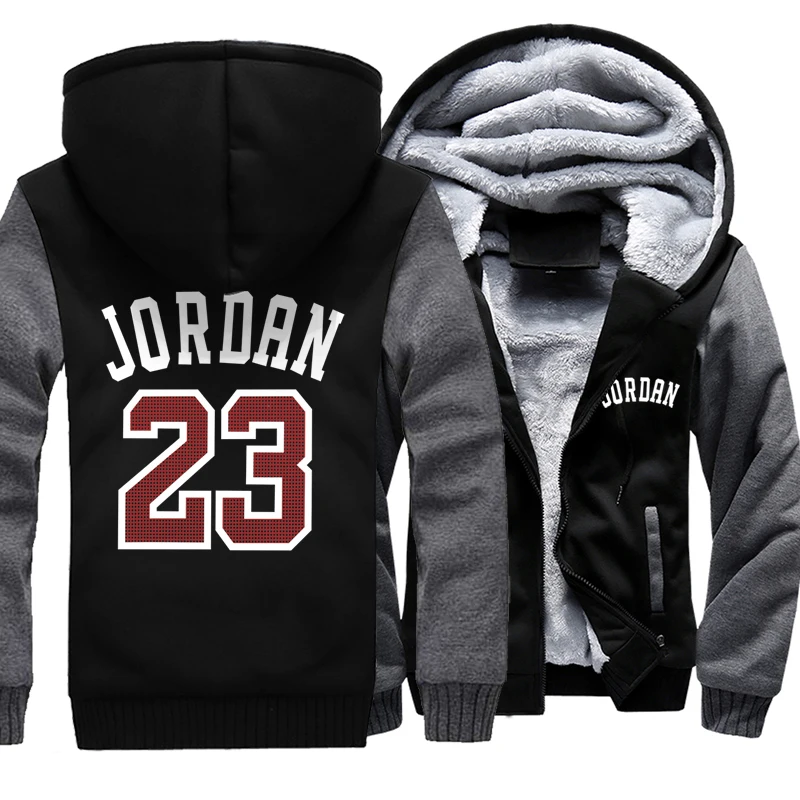 Мужская куртка с капюшоном Jordan 23 толстовки принтом мужские толстые теплые пальто