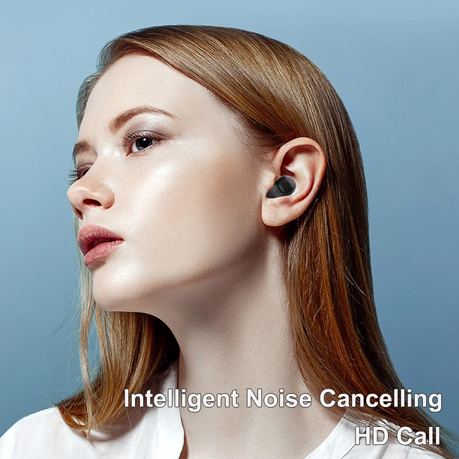 Bluetooth наушники с сенсорным управлением, беспроводные наушники, HiFi 6D бас, стерео гарнитура, громкая связь, бинауральные звонки, наушники с внешним аккумулятором