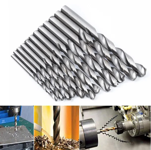 

19pcs HSS High Speed Steel Diamond Drill Bit Set Coated Bend 1.5mm - 10mm