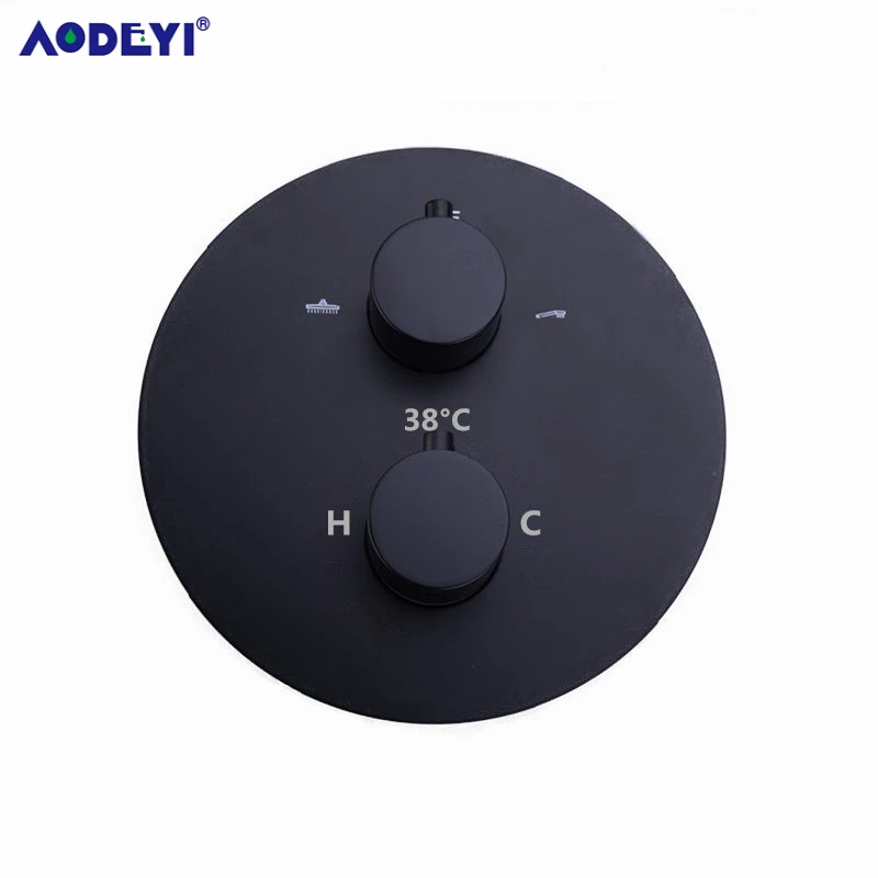 brass black shower faucets 8 12 rainfall shower head bathroom shower set diverter 23 ways thermostatic valve shower system free global shipping