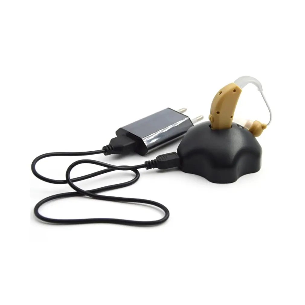 

Mini Portable Rechargeable Hearing Aids ear Sound Voice Amplifier aid Behind The Ear For Older The Elderly Ear Care Hearing Aid