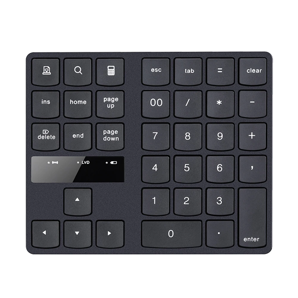 

2.4GHz Wireless Keyboard 35-key Multimedia Rechargeable Keypad Portable Digital Keyboard Numeric Keypad For IOS Android Windows