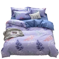 floral watercolor leaves flowers art print duvet cover set 4pcs 100egyptian cotton bedding set with bed sheet pillowcase