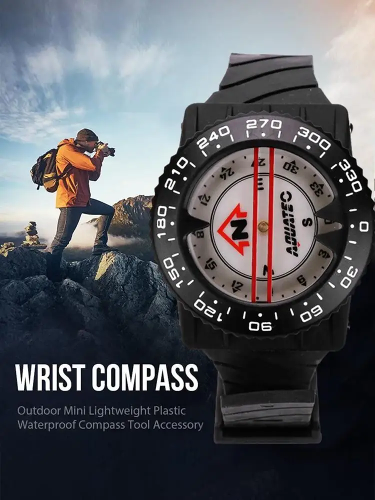 

Luminous Compass 50 Meters High Magnetic Diving Scuba Watchband Dial Compass Underwater Caving Camping Compass