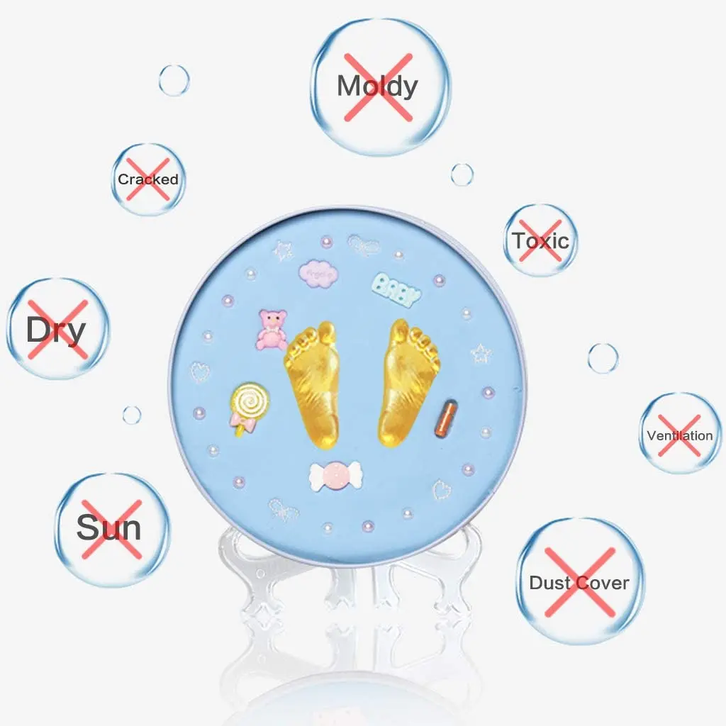 Lvcky Baby Art Magic Box Round Essentials ELvckyant Gift with Plaster Cast for Feet or Hands Multi-Coloured | Дом и сад