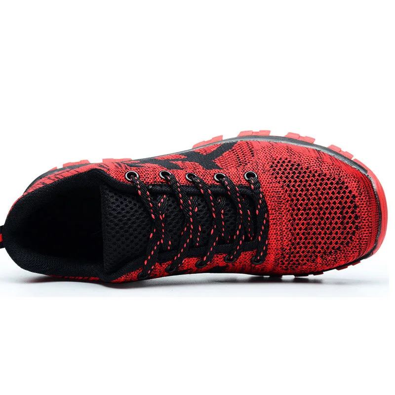 Ботинки рабочие мужские дышащие со стальным носком с защитой от ударов большого