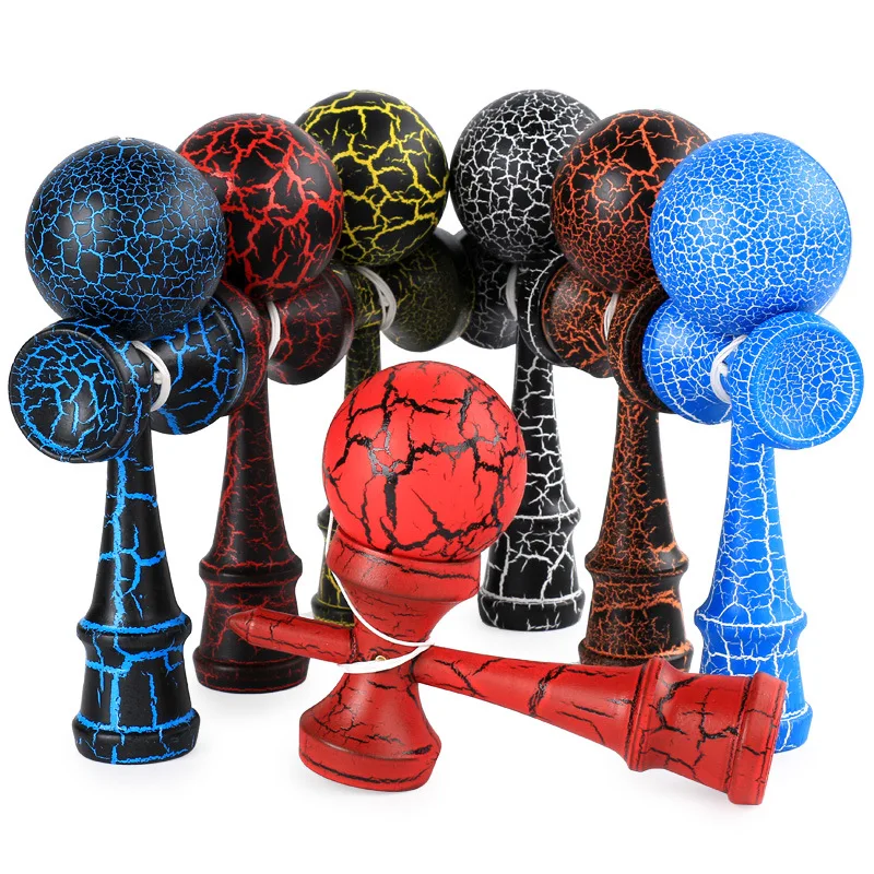 Деревянный шар Kendama 18 см мелкая краска умелый жонглирующий игрушки японский
