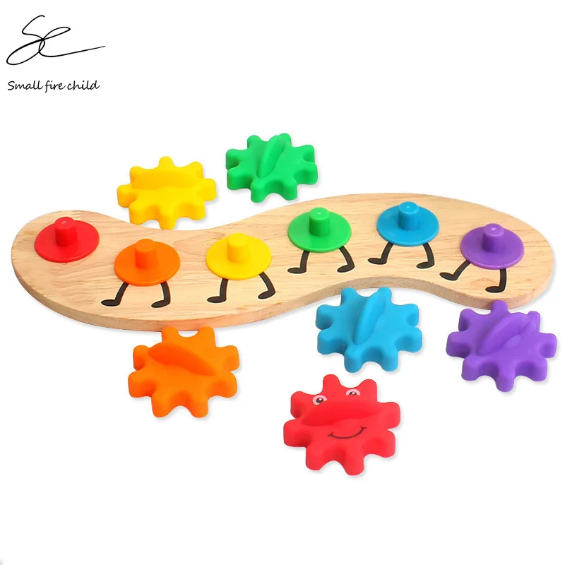 Деревянные блоки Монтессори набор красочных радужных игрушек 6 шт. детские