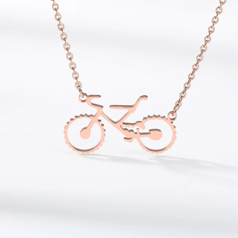 Модное ожерелье с подвеской для велосипеда из нержавеющей стали 2019 женщин и