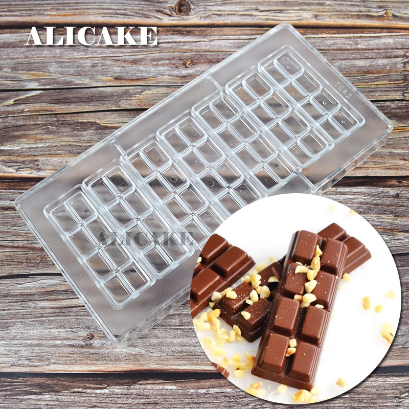 

3D Chocolate Molds Polycarbonate Tray for Plastic Moldes Chocolate Bar Moulds Form Bakery Baking Mold Pastry Tools