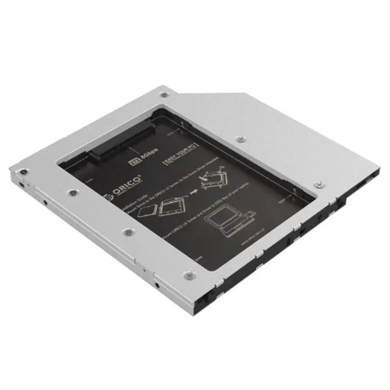ORICO L95SS Optibay 2nd HDD Caddy 9,5 мм алюминиевый Универсальный SATA 3,0 2," SSD чехол адаптер для жесткого диска DVD HDD для ноутбука ODD