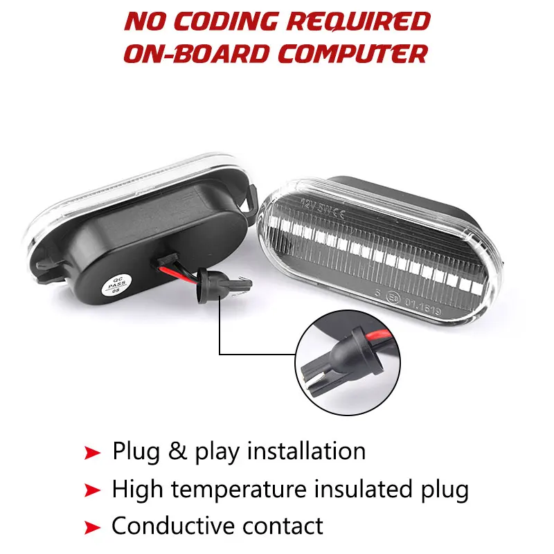 DERI Auto Led Car Marker Light Dynamic Side Turn Signal Flowing Blinker For Volkswagen Golf Passat SEAT | Автомобили и мотоциклы