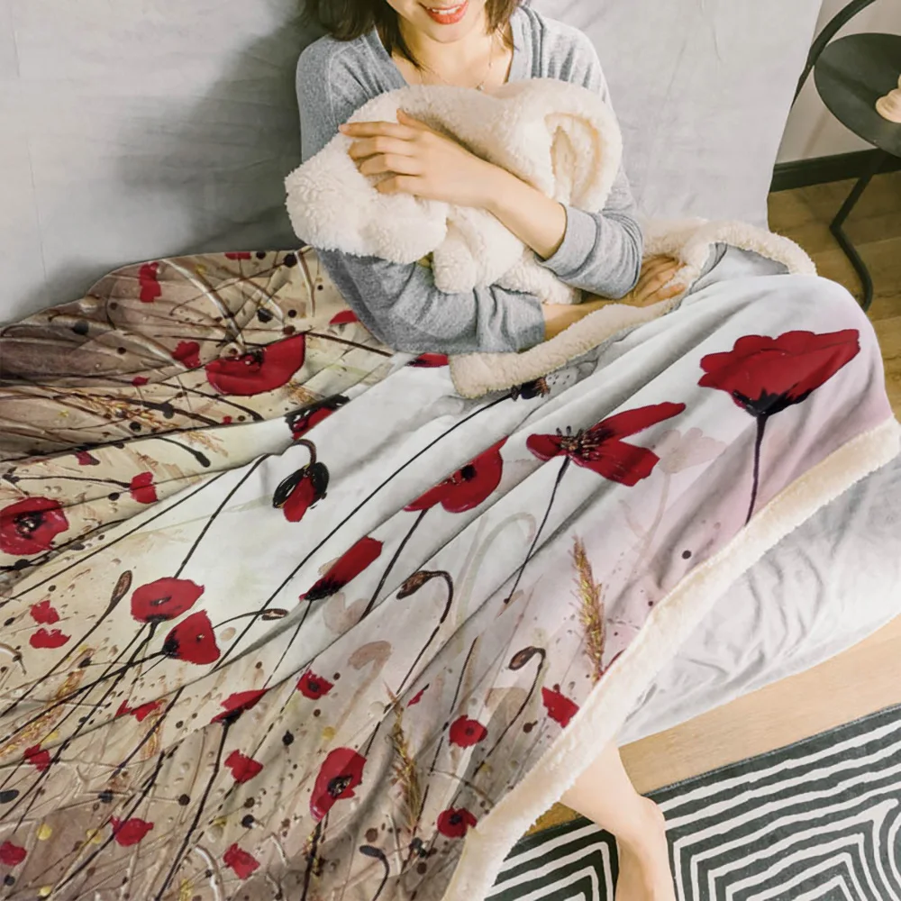 Flower Petals Plants Stamens Blanket Floral Fleece for Kids Girl Couch Soft Plush Bedspreads Quilt Drop Ship Blankets | Дом и сад
