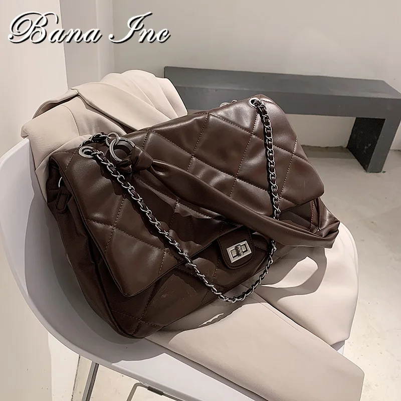 

Winter Large PU Leather Crossbody Bags For Women 2021 Branded Shoulder Handbags And Purses Travel Luxury Trend Hand Bag